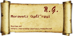 Moravetz Györgyi névjegykártya
