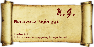 Moravetz Györgyi névjegykártya